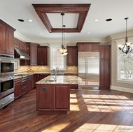 Traditional Medium Wood-Cherry Kitchen