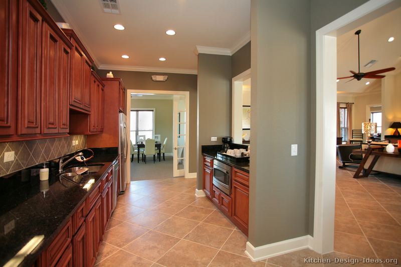 Kitchen Wall Colors with Cherry Cabinets