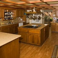 Traditional Medium Wood-Golden Kitchen