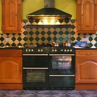 Traditional Medium Wood-Golden Kitchen