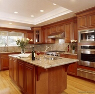 Traditional Medium Wood-Golden Kitchen