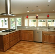 Traditional Medium Wood-Golden Kitchen