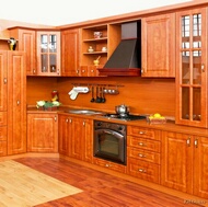 Traditional Medium Wood-Golden Kitchen