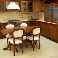 Traditional Medium Wood-Golden Kitchen