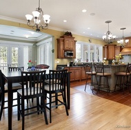 Traditional Medium Wood-Golden Kitchen