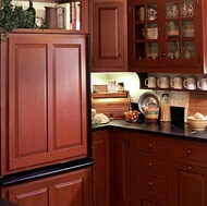 Traditional Red Kitchen