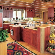 Traditional Red Kitchen