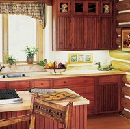 Traditional Red Kitchen