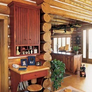 Traditional Red Kitchen