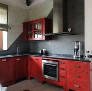 Traditional Red Kitchen