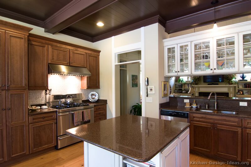 Pictures Of Kitchens Traditional Two Tone Kitchen Cabinets