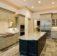 Traditional Green Kitchen