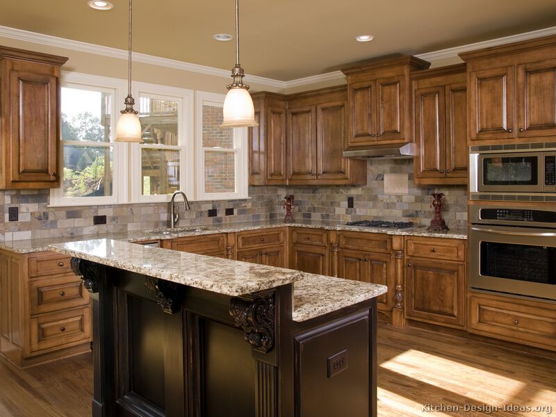 Pictures of Kitchens  Traditional  Medium Wood Cabinets 