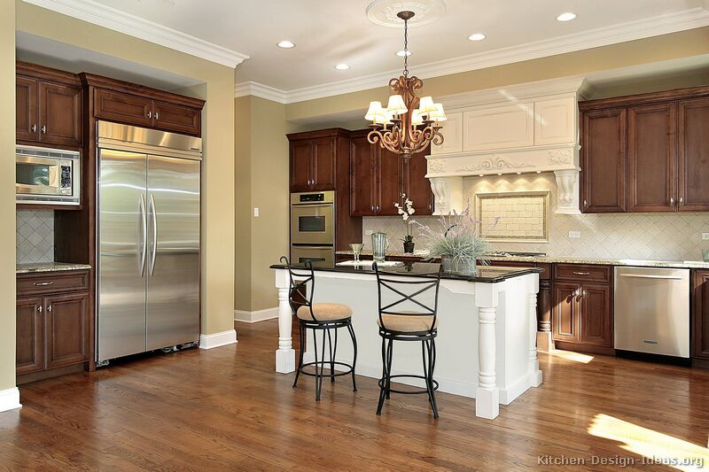 Pictures Of Kitchens Traditional Two Tone Kitchen Cabinets