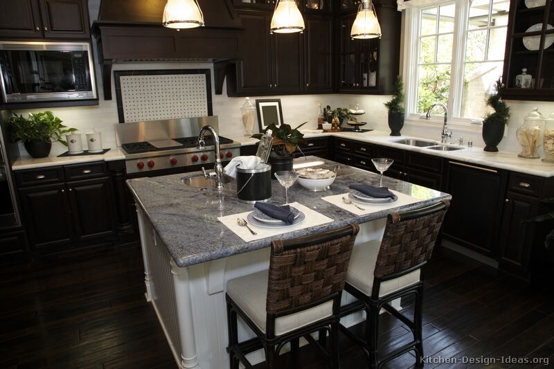 Pictures Of Kitchens Traditional Dark Espresso Kitchen Cabinets