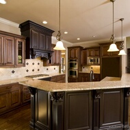 Traditional Medium Wood-Brown Kitchen