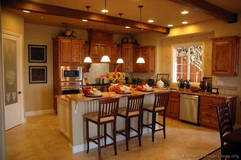 Pictures of Kitchens - Traditional - Medium Wood Cabinets, Golden Brown