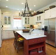 Traditional Red Kitchen