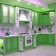 Traditional Green Kitchen