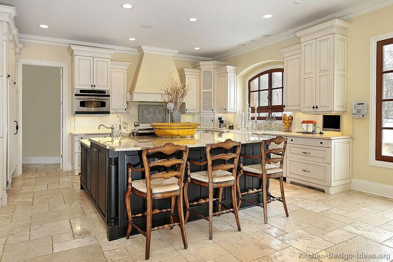 Pictures Of Kitchens Traditional Off White Antique Kitchen