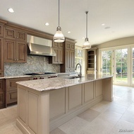 Traditional Medium Wood-Brown Kitchen