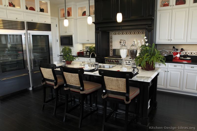 Black and White Kitchen Designs - Ideas and Photos