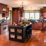 Traditional Red Kitchen