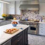 Transitional Kitchen Design with Shaker Style Cabinets