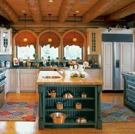 Traditional Green Kitchen