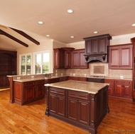 Traditional Medium Wood-Cherry Kitchen