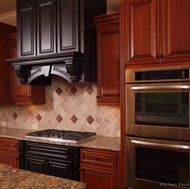 Traditional Medium Wood-Cherry Kitchen