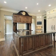 Traditional Medium Wood-Brown Kitchen