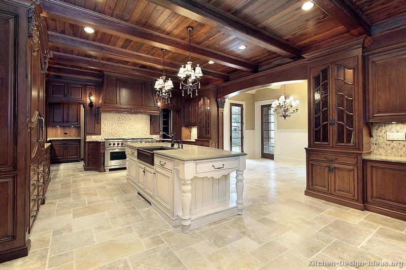Pictures of Kitchens - Traditional - Dark Wood Kitchens, Cherry-Color ...