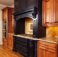 Traditional Medium Wood-Golden Kitchen