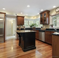 Traditional Medium Wood-Cherry Kitchen