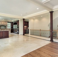 Traditional Dark Wood-Cherry Kitchen