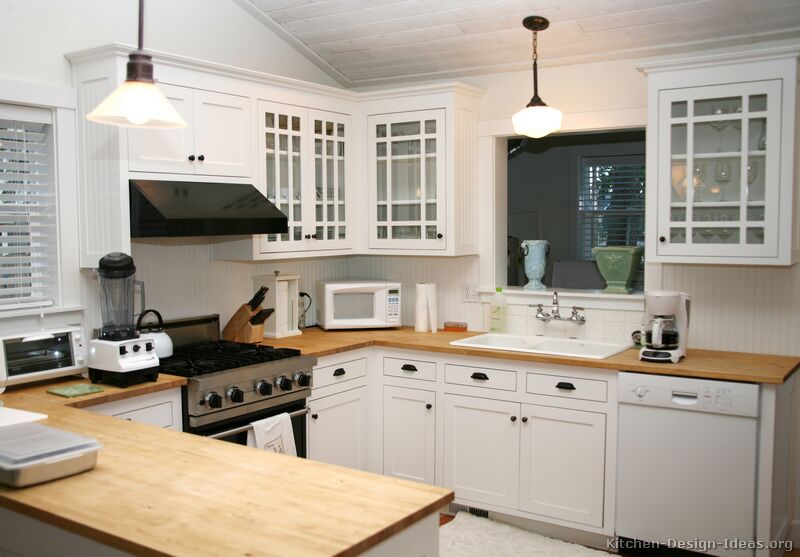 White Kitchen Cabinets with Black Countertops