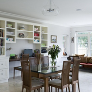 Study Desk in an Open Plan Kitchen - Woodale Designs