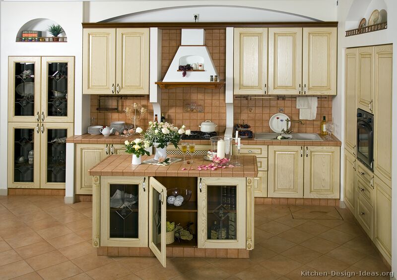 Pictures Of Kitchens Traditional Whitewashed Cabinets