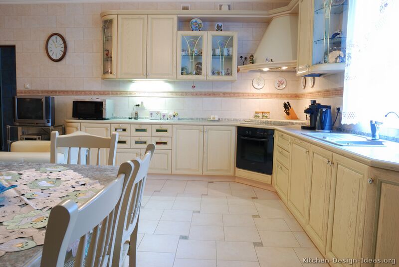 Pictures of Kitchens - Traditional - Whitewashed Cabinets