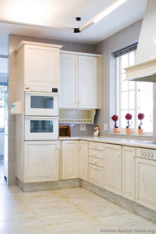 Pictures Of Kitchens Traditional Whitewashed Cabinets