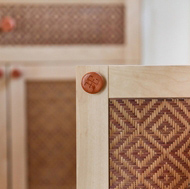 Handwoven Cabinet Panel Inserts by Wabbani