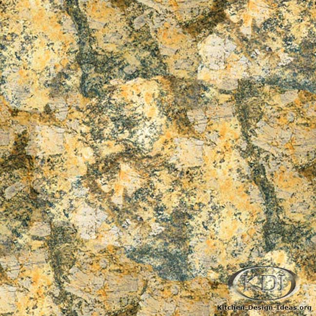 Yellow Cactus Granite Kitchen Countertop Ideas